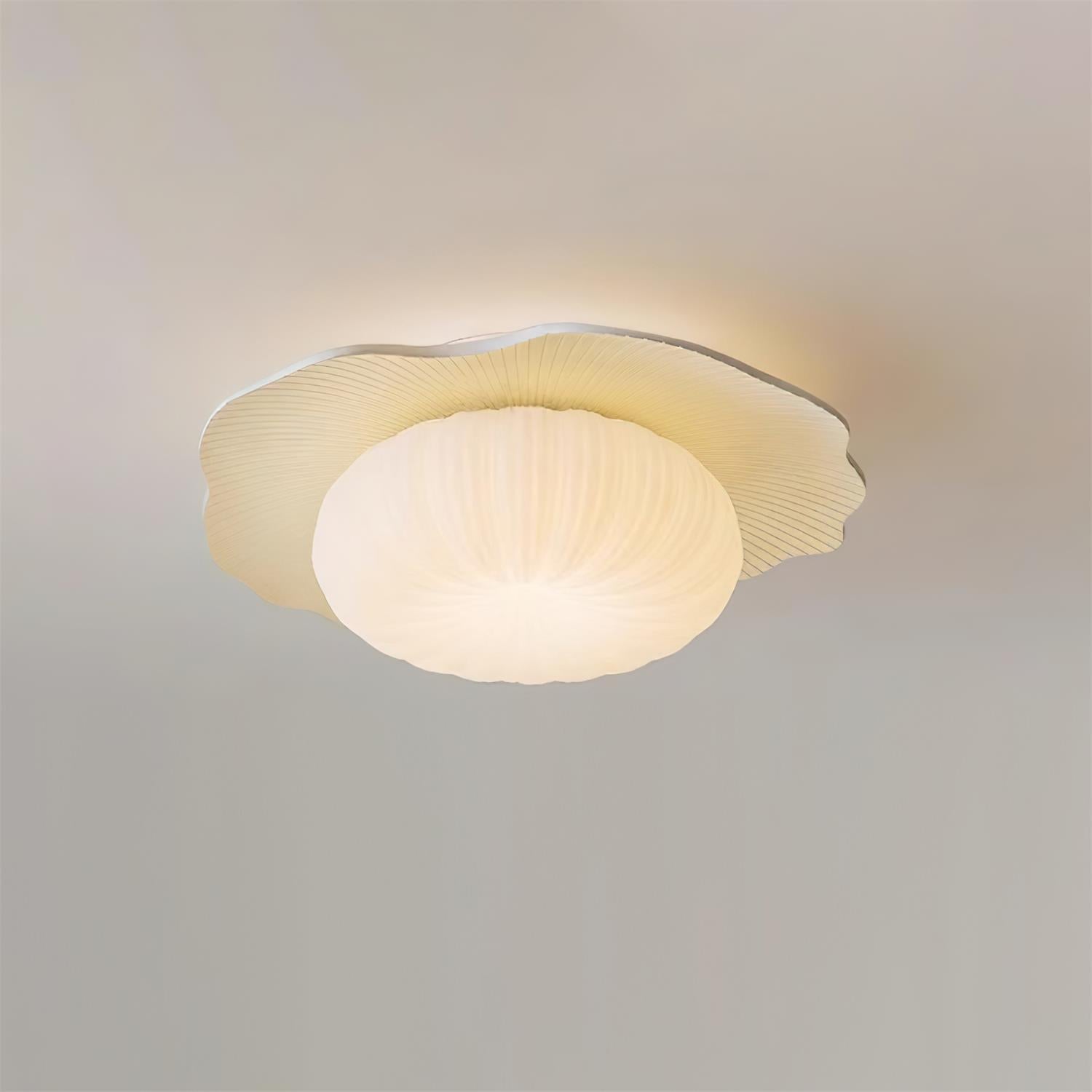 Ceiling Light Scalloped Resin Disc Playful Interiors - Letslighting