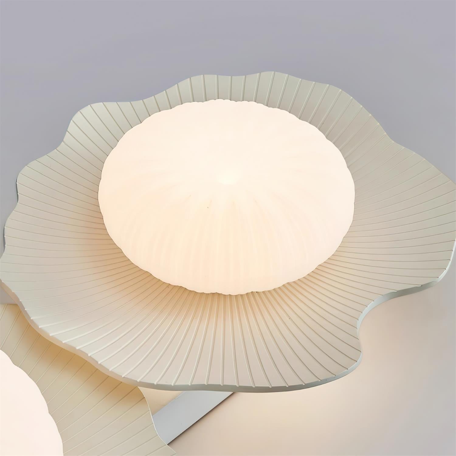 Ceiling Light Scalloped Resin Disc Playful Interiors - Letslighting