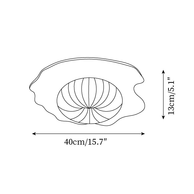 Ceiling Light Scalloped Resin Disc Playful Interiors - Letslighting