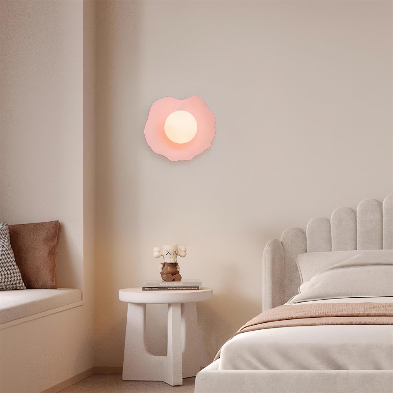 Wall Lamp Scalloped Resin Disc with Canopy - Letslighting