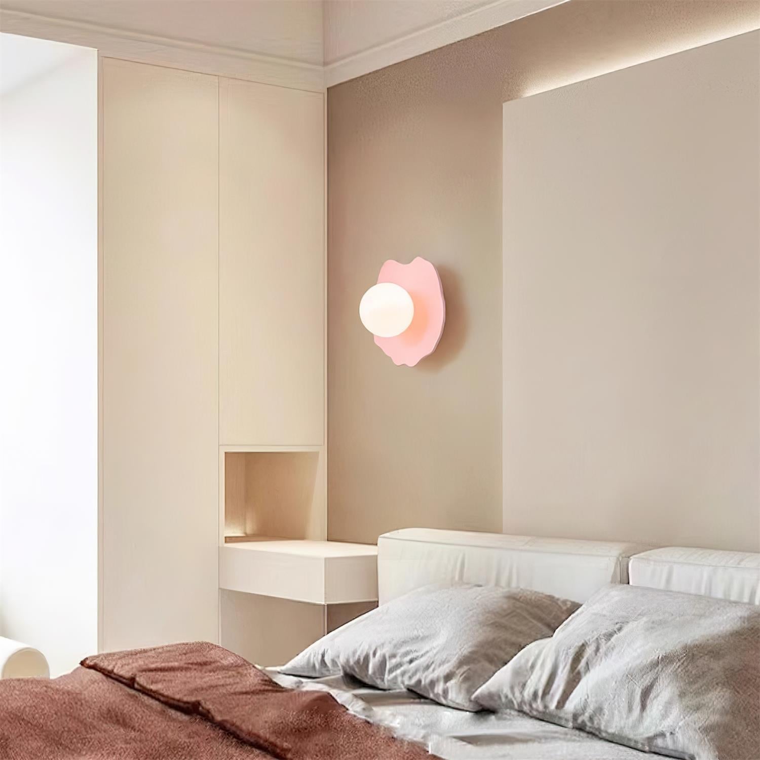 Wall Lamp Scalloped Resin Disc with Canopy - Letslighting