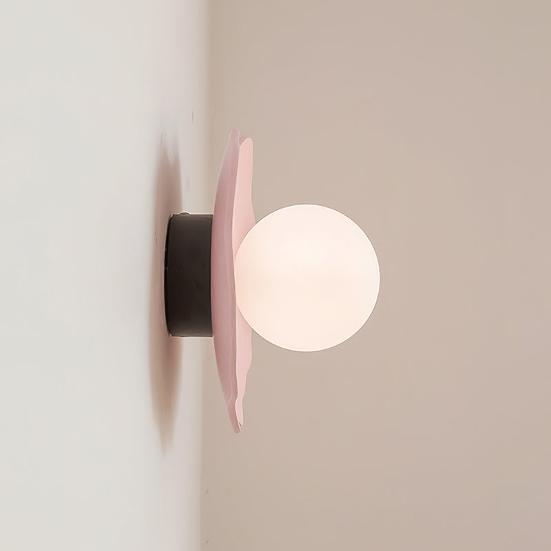 Wall Lamp Scalloped Resin Disc with Canopy - Letslighting