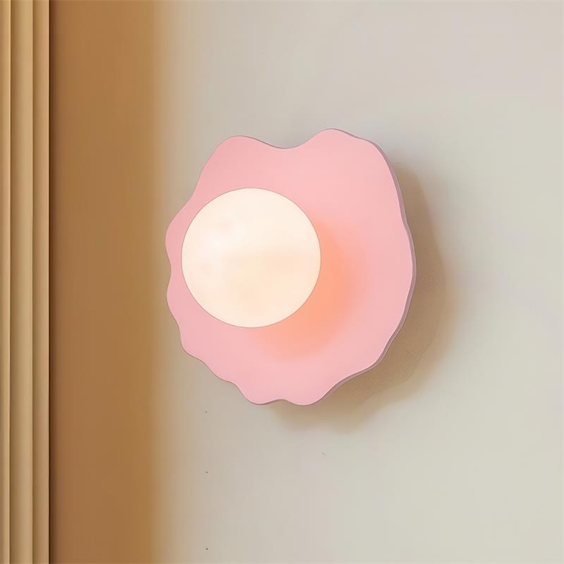 Wall Lamp Scalloped Resin Disc with Canopy - Letslighting
