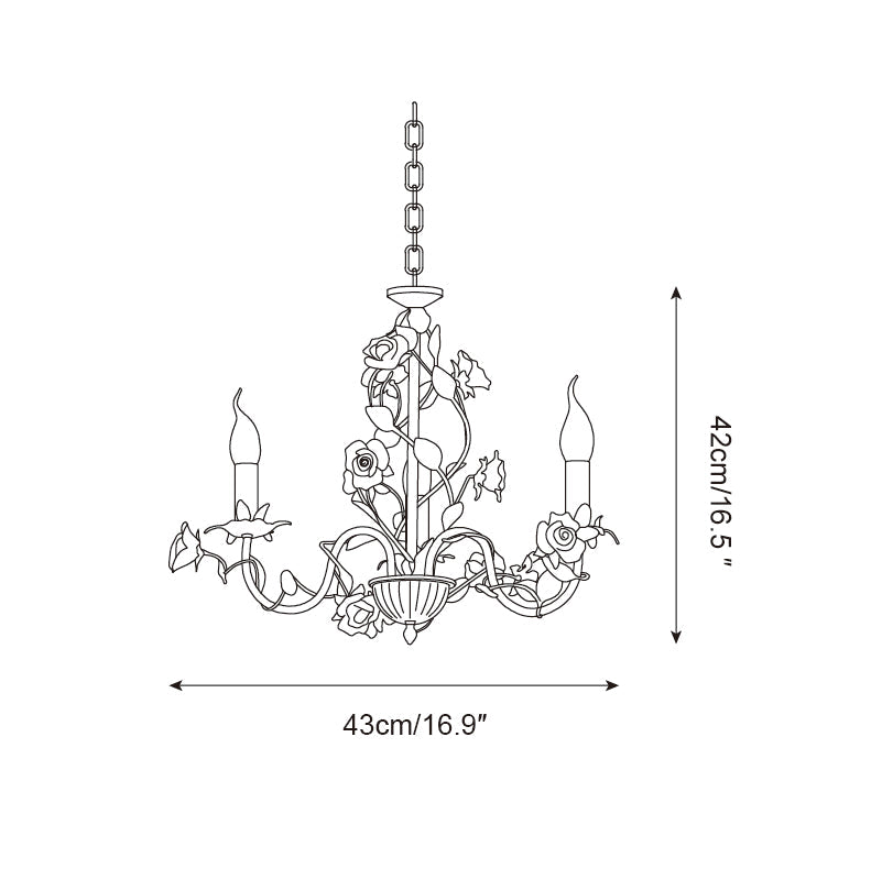 Evelisse Vintage White Chandelier