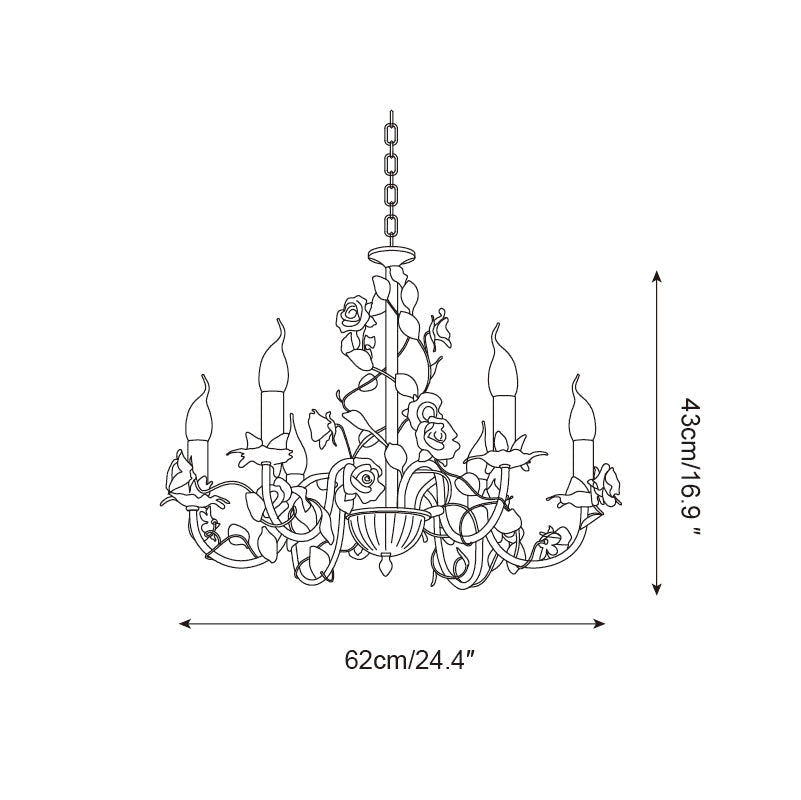 Evelisse Vintage White Chandelier