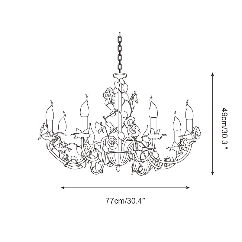 Evelisse Vintage White Chandelier