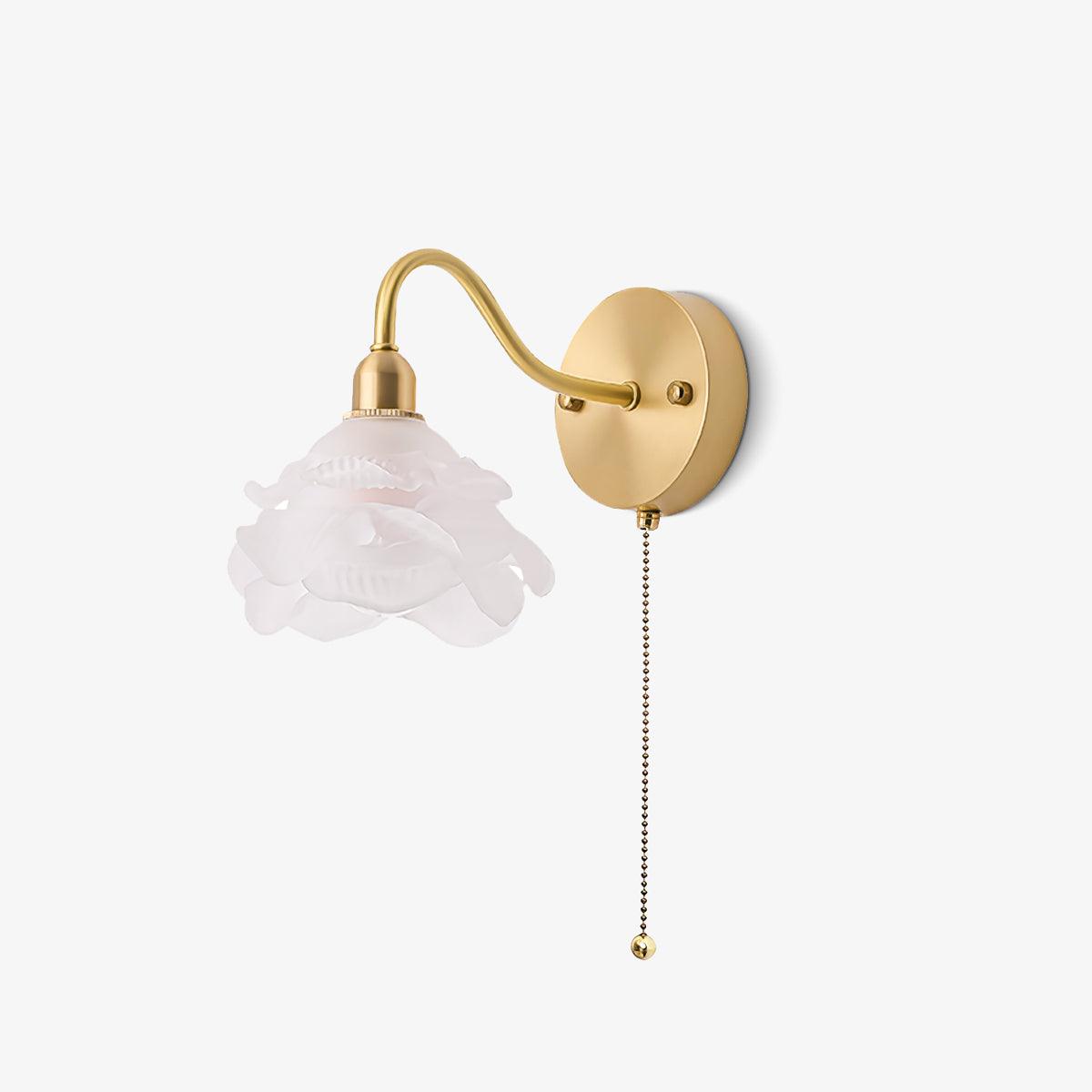 Cove Nordic Art Rose Brass Glass Wall Light - Letslighting