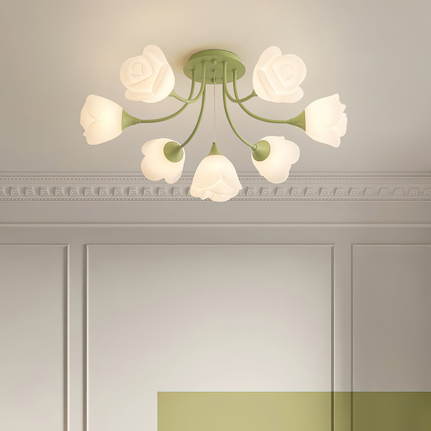 Rose Ceiling Lamp Floral Shade Romantic Glow - Letslighting
