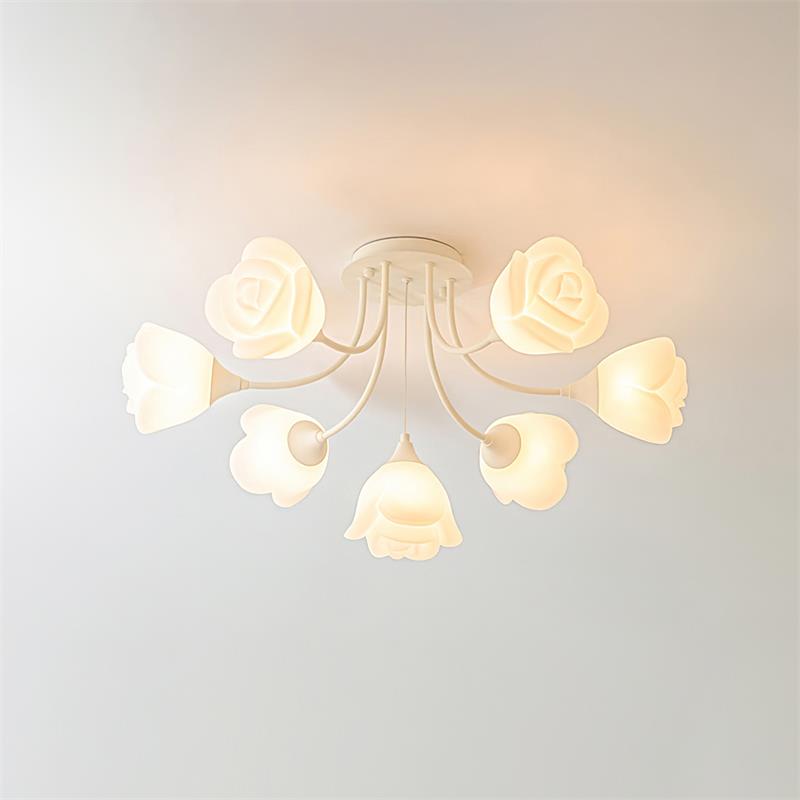Rose Ceiling Lamp Floral Shade Romantic Glow - Letslighting