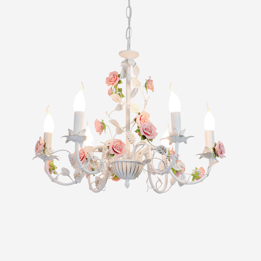 Evelisse Vintage White Chandelier