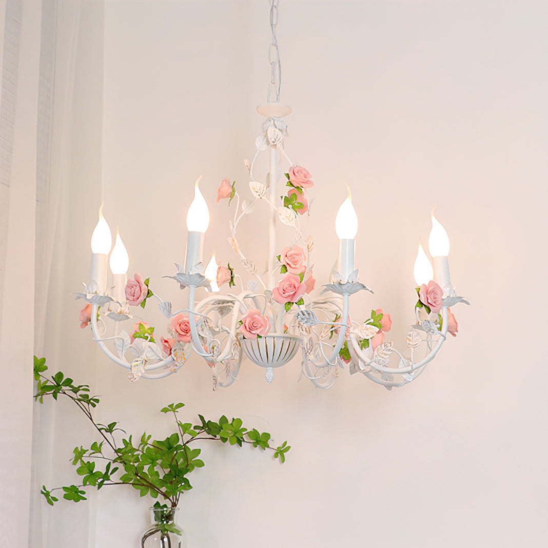 Evelisse Vintage White Chandelier