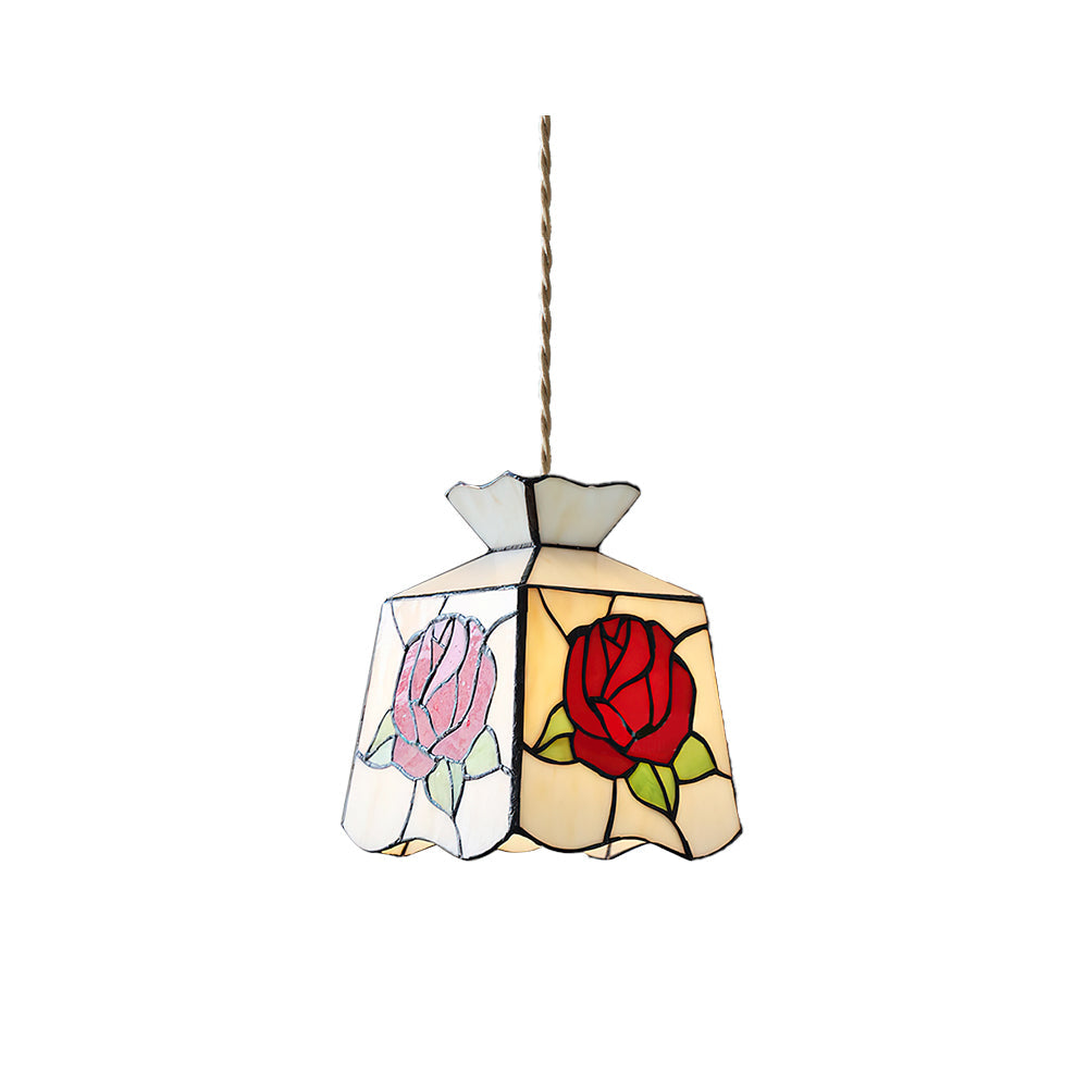 Tiffany Rose Glass Pendant Light - Letslighting