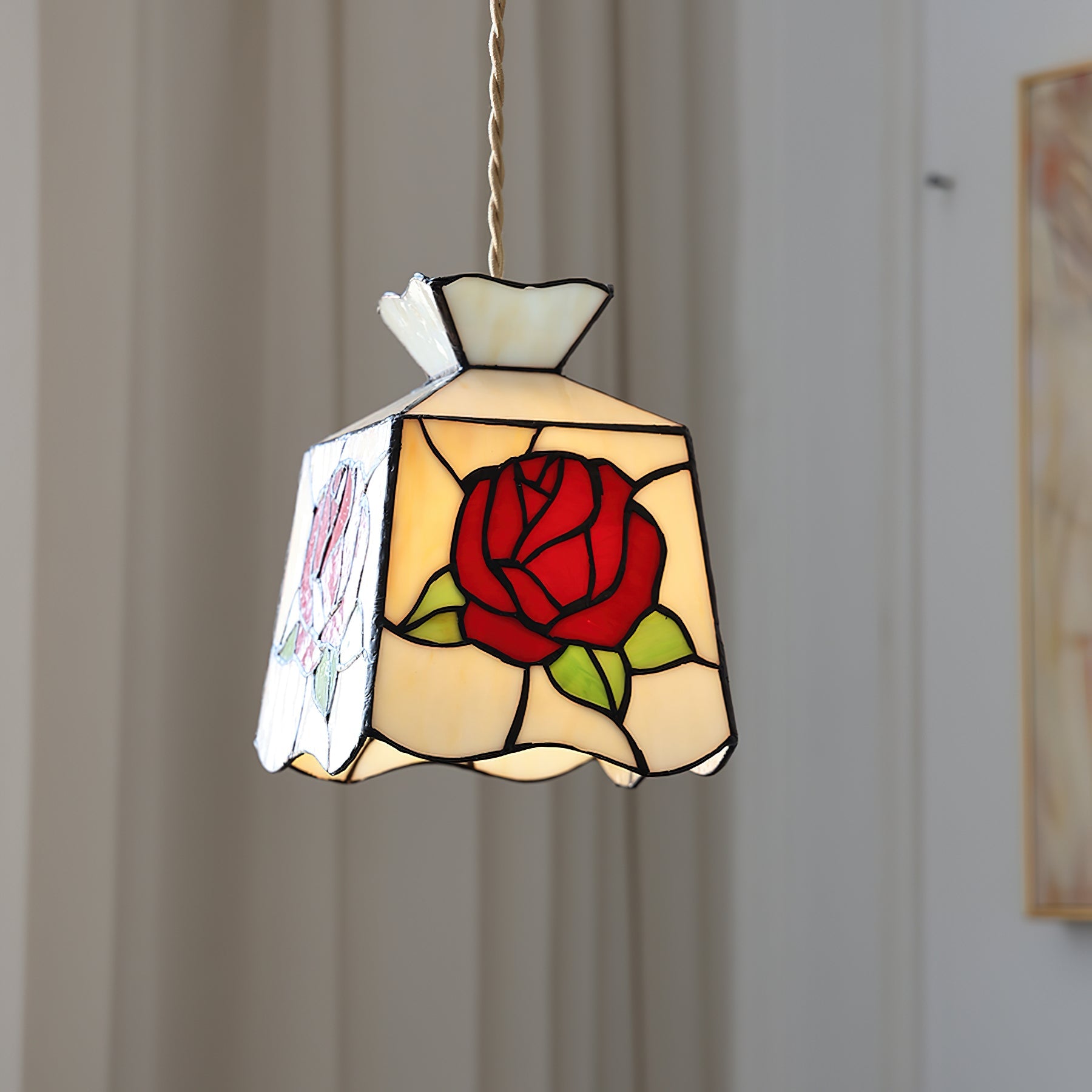 Tiffany Rose Glass Pendant Light - Letslighting