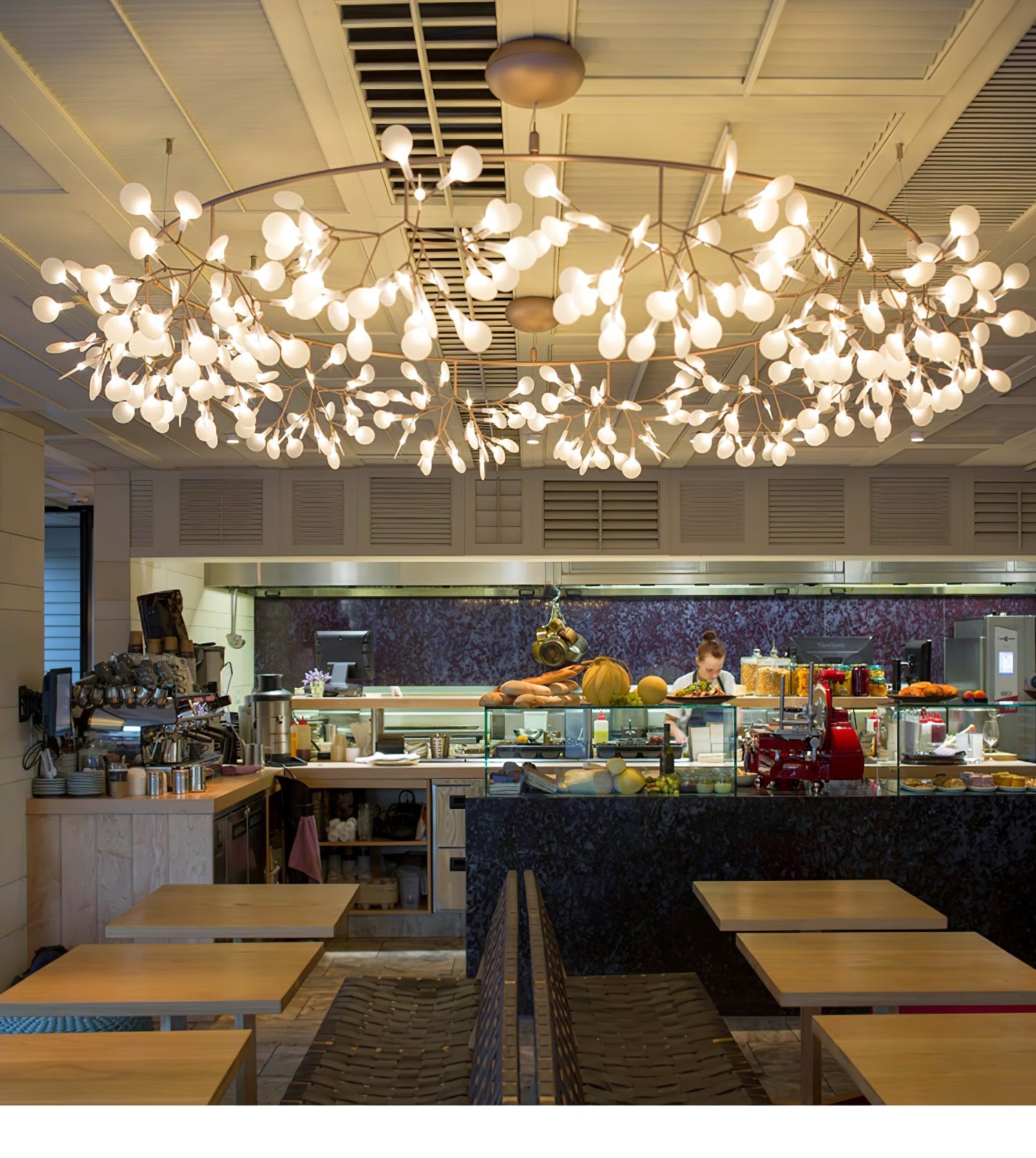 Lustra Chandelier Rose Gold Firefly LED Branch - Letslighting