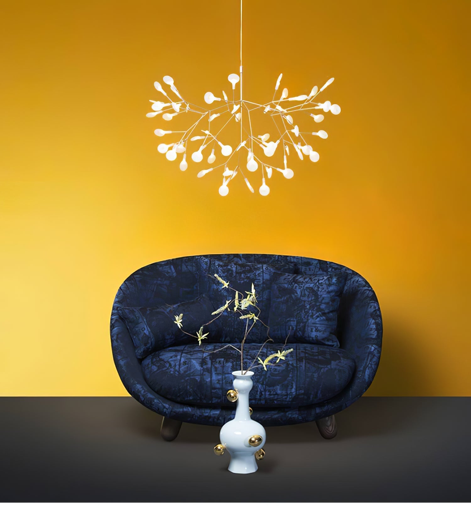 Lustra Chandelier Rose Gold Firefly LED Branch - Letslighting