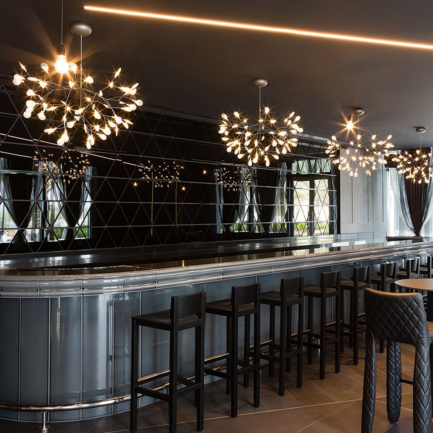 Lustra Chandelier Rose Gold Firefly LED Branch - Letslighting