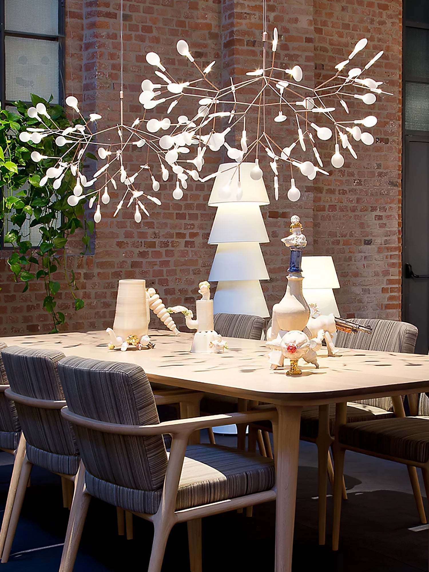 Lustra Chandelier Rose Gold Firefly LED Branch - Letslighting