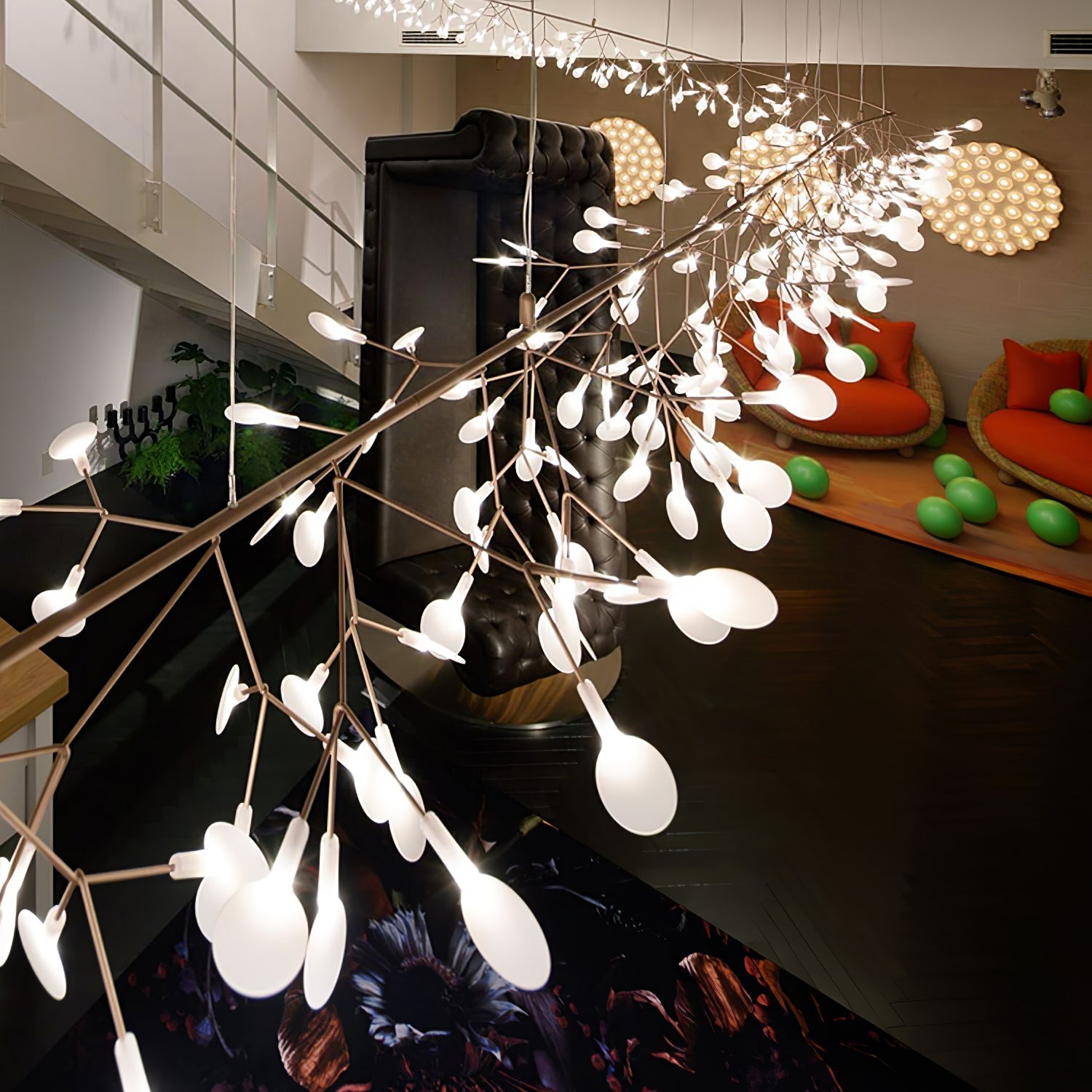 Lustra Chandelier Rose Gold Firefly LED Branch - Letslighting