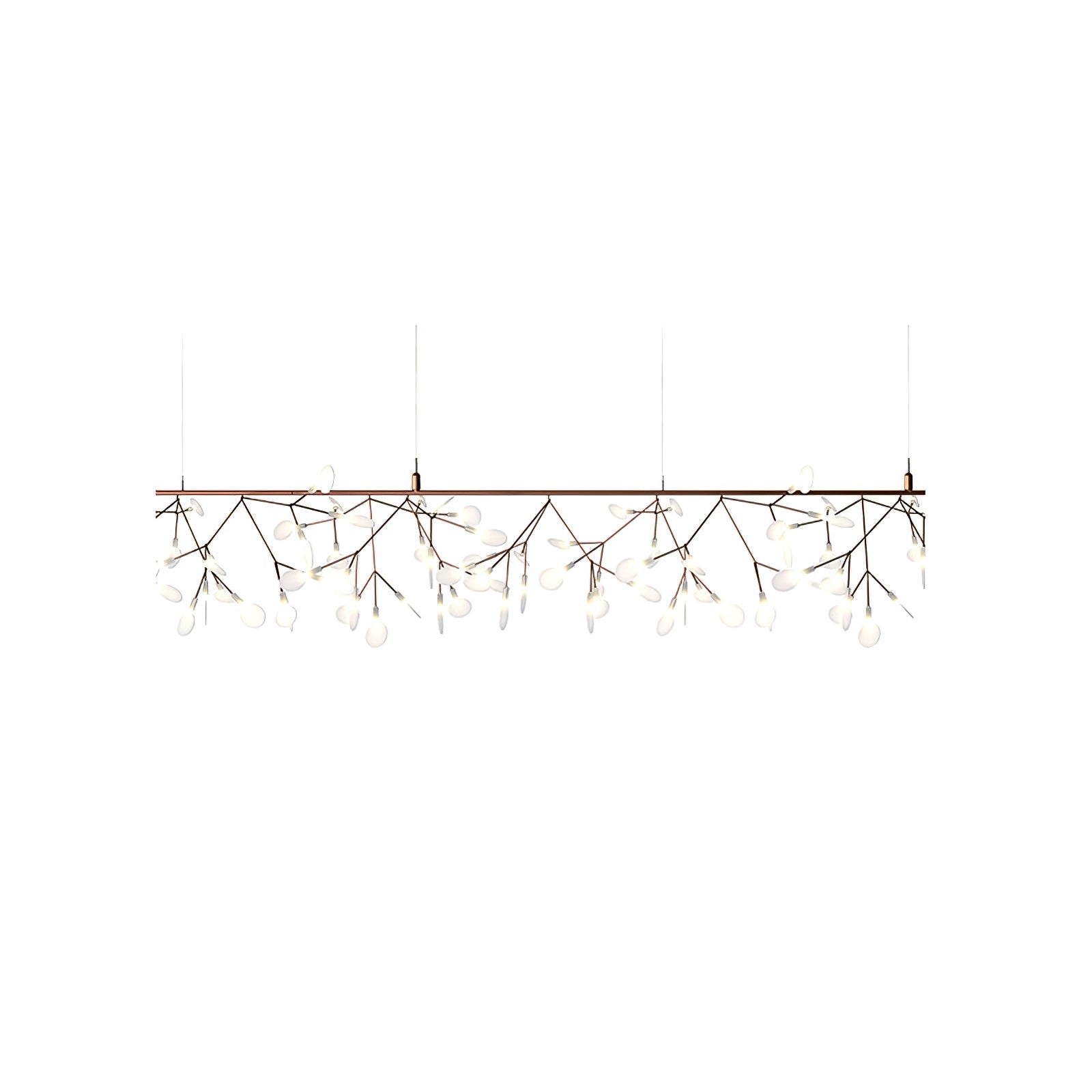 Lustra Chandelier Rose Gold Firefly LED Branch - Letslighting
