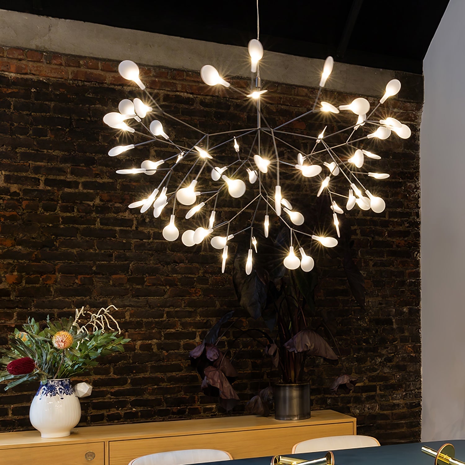 Lustra Chandelier Rose Gold Firefly LED Branch - Letslighting