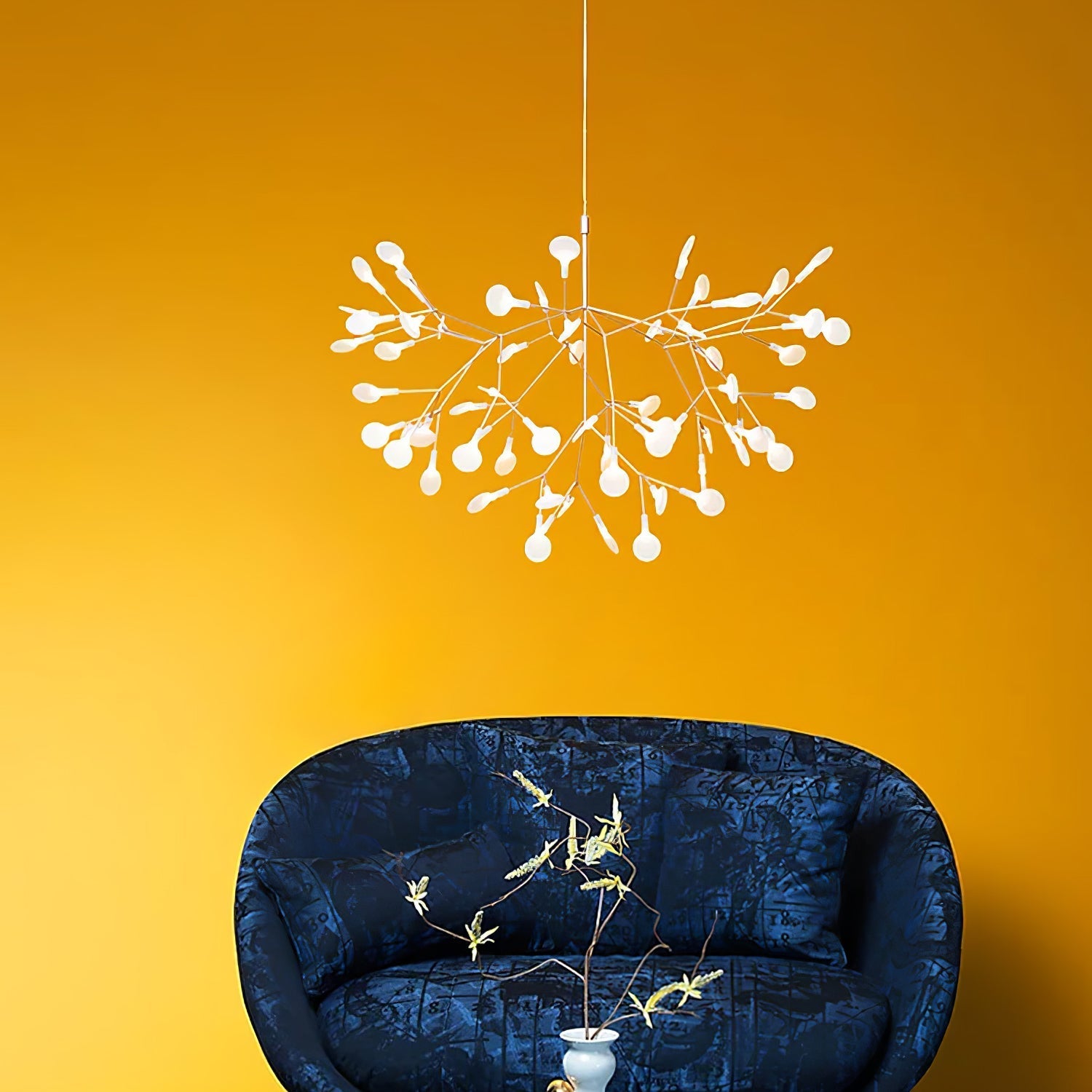 Lustra Chandelier Rose Gold Firefly LED Branch - Letslighting