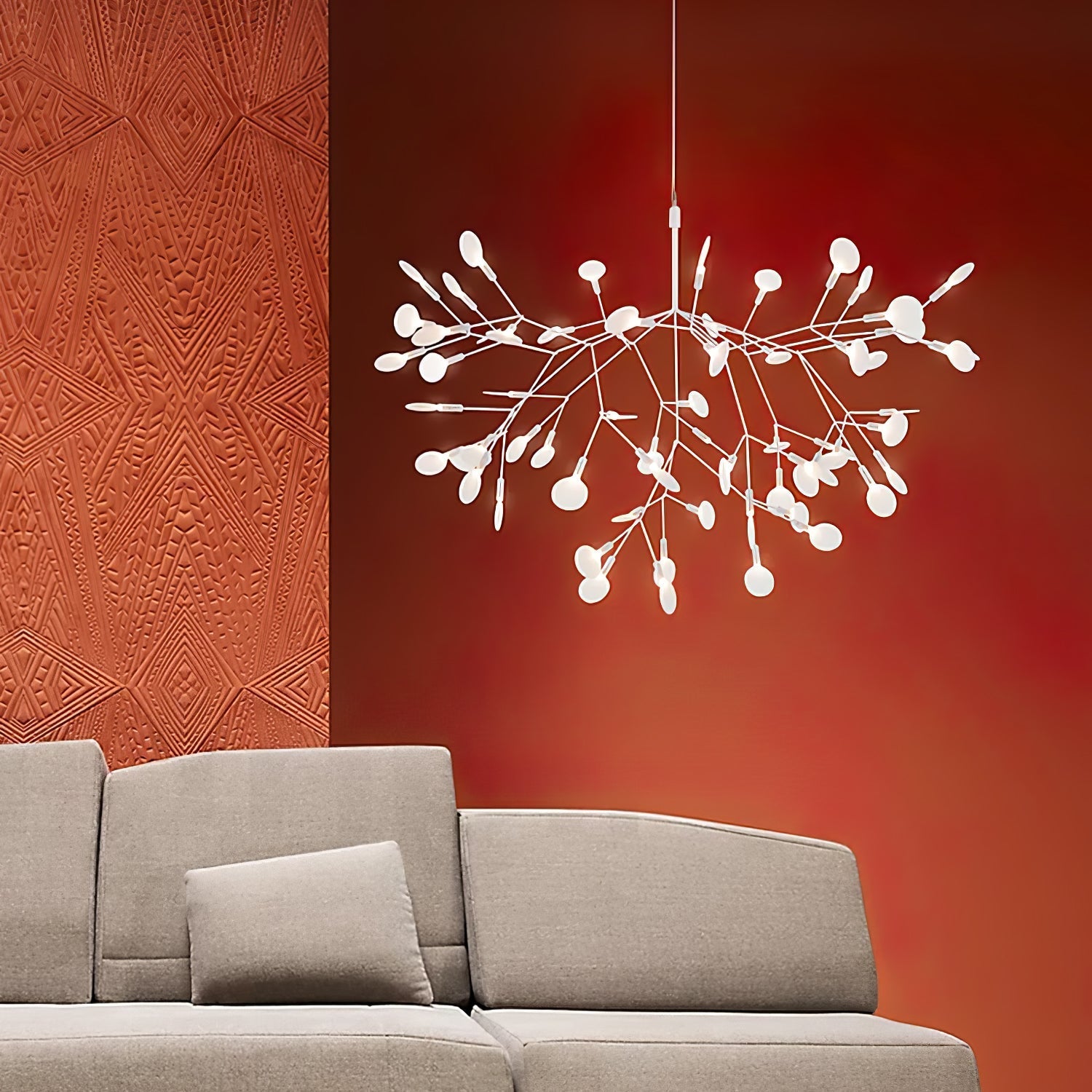 Lustra Chandelier Rose Gold Firefly LED Branch - Letslighting