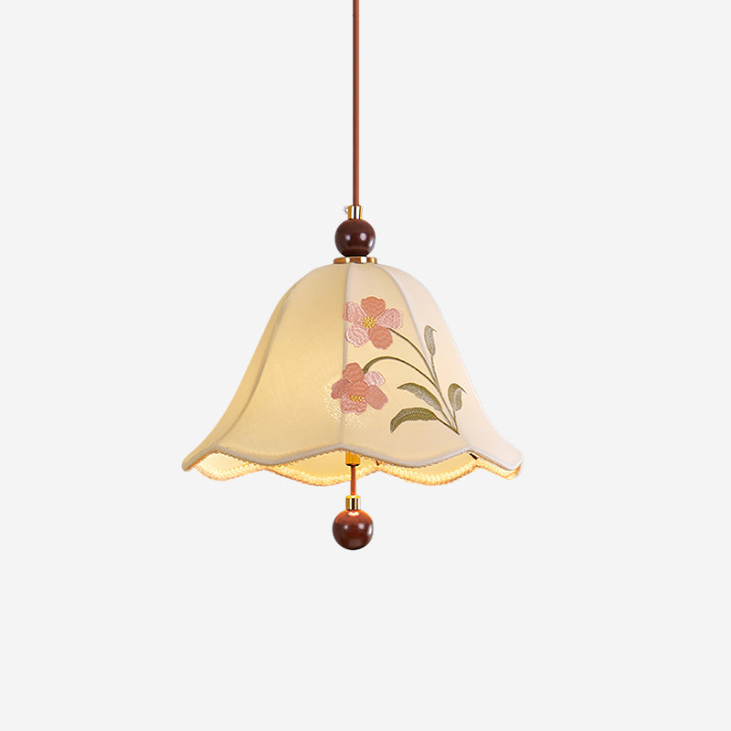 Roselle Pendant Lamp Embroidered Floral Elegance - Letslighting