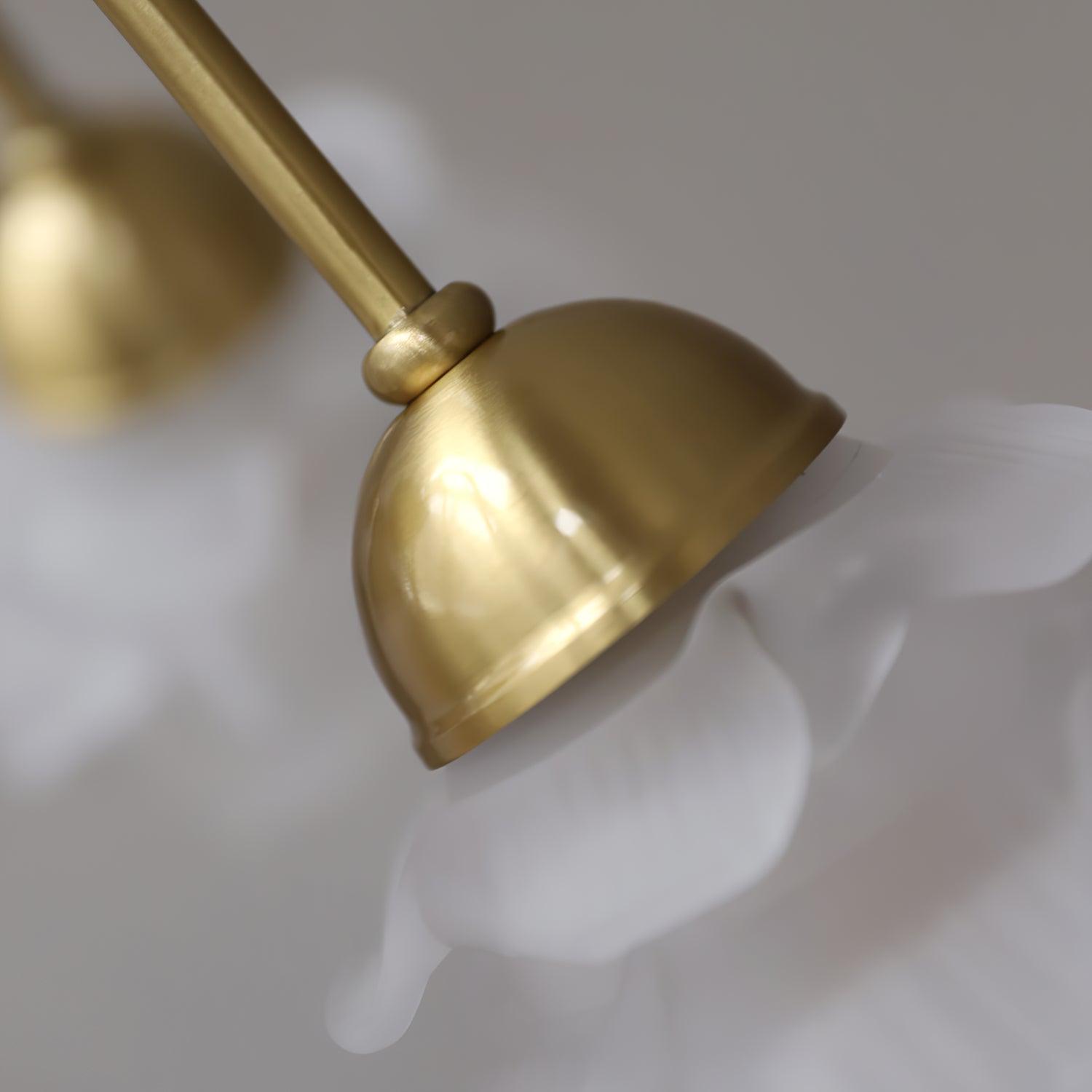 Lustra Chandelier Brass Glass Rose Floral - Letslighting