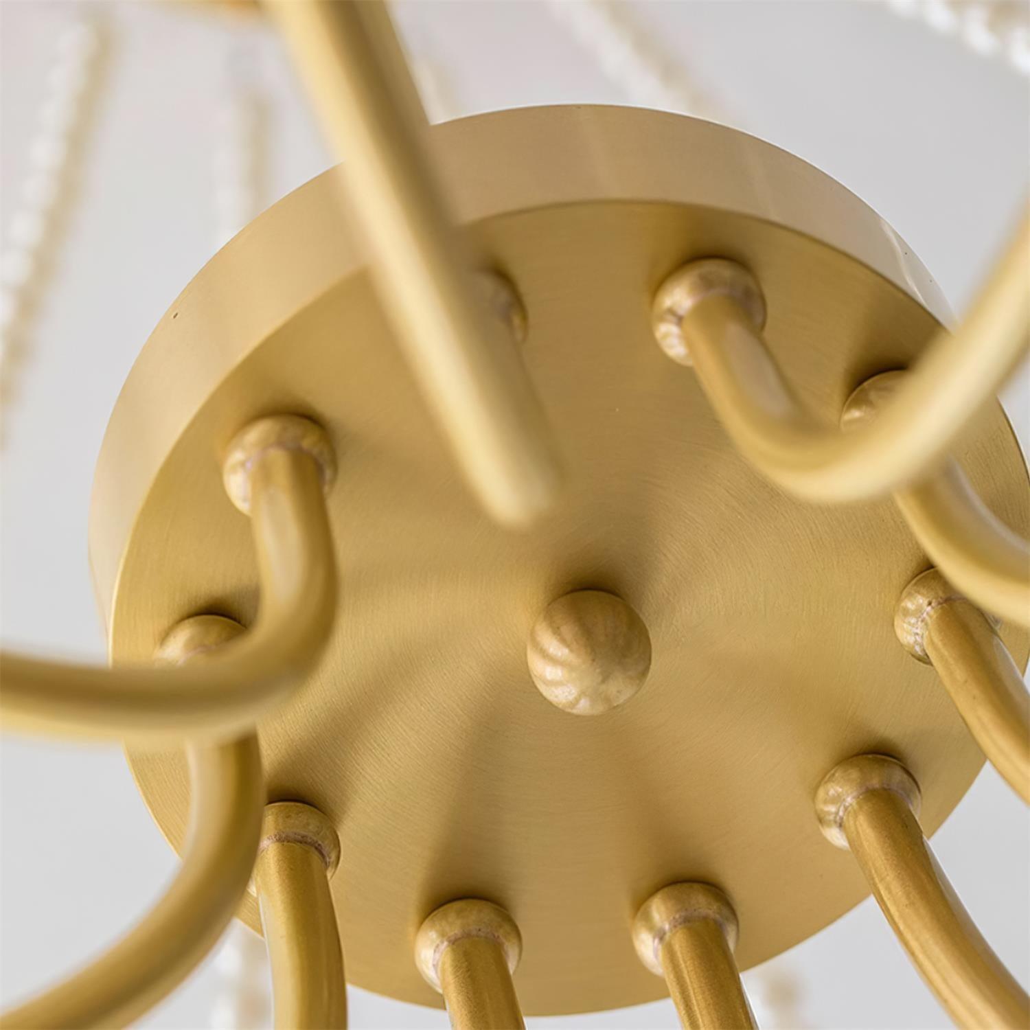 Landi Chandelier Rose Glass Petal Draped - Letslighting