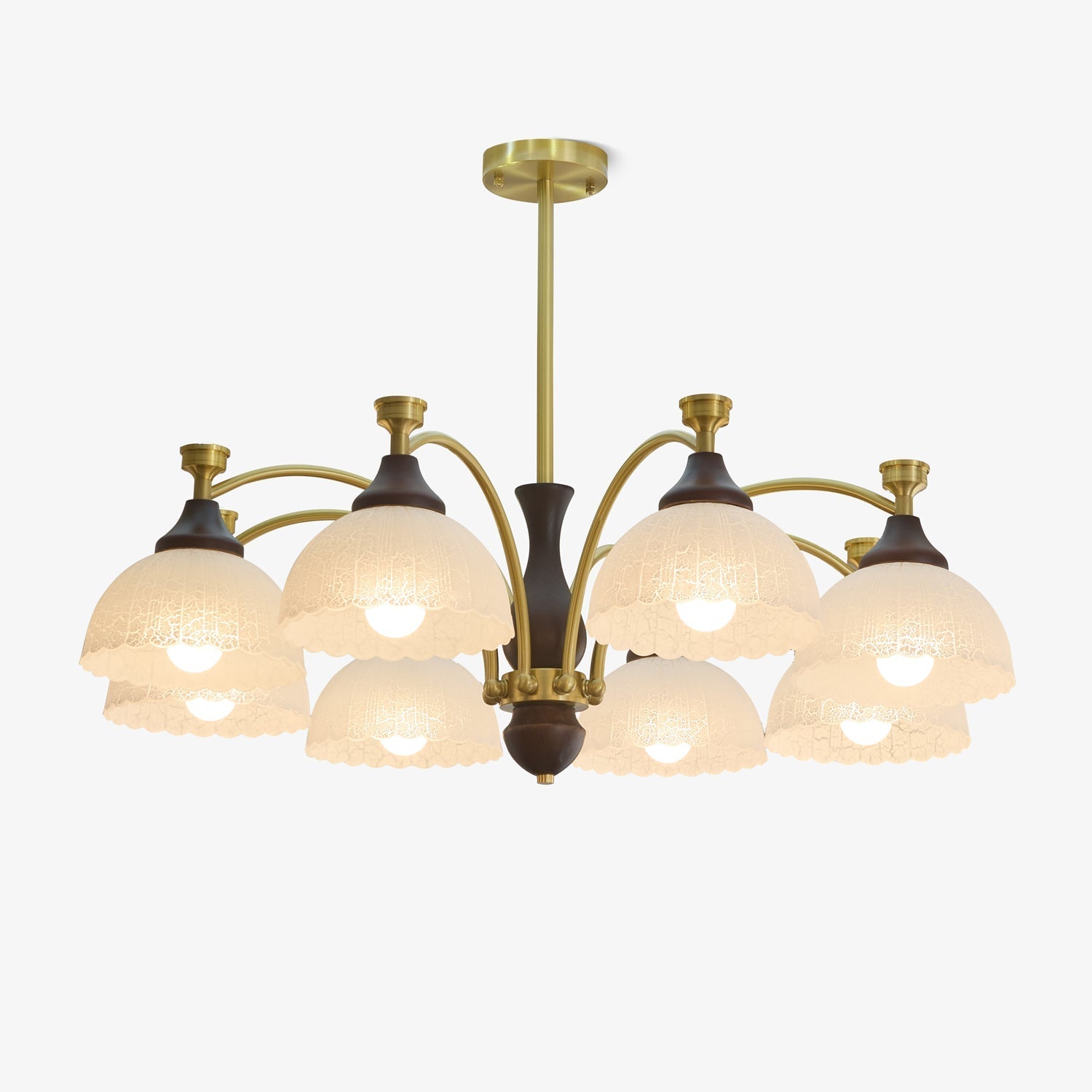 Avvynila Traditional Elegance Vintage Brass Wood Chandelier - Letslighting