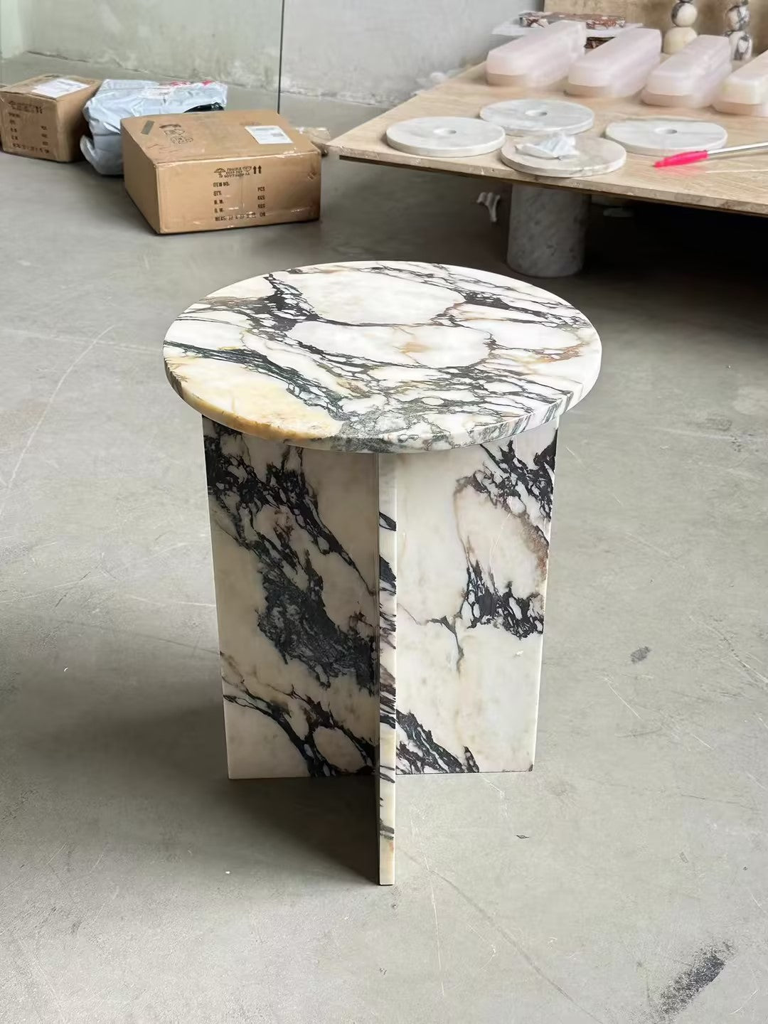 Acariel Modern Minimalist Marble Side Table Accessories - Letslighting