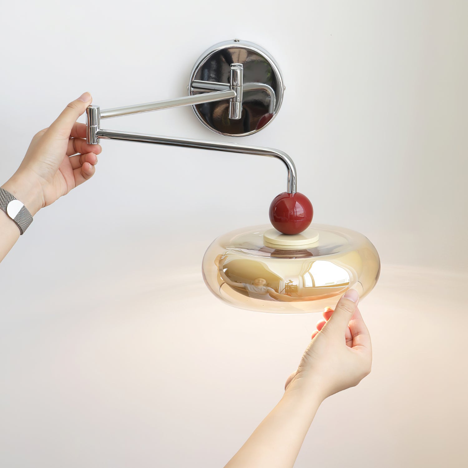 Rotan Wall Lamp Cherry Sleek - Letslighting