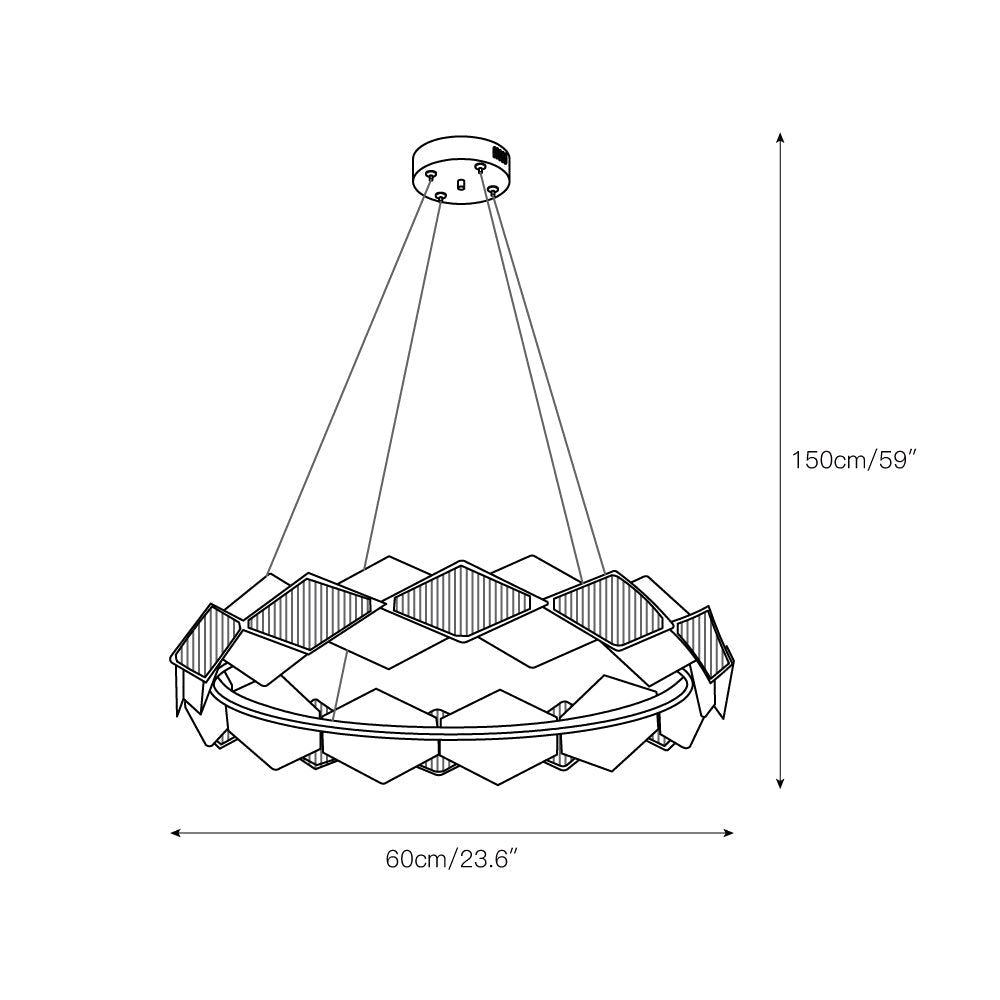 Etalarae Modern Minimalist Rote LED Alabaster Chandelier - Letslighting