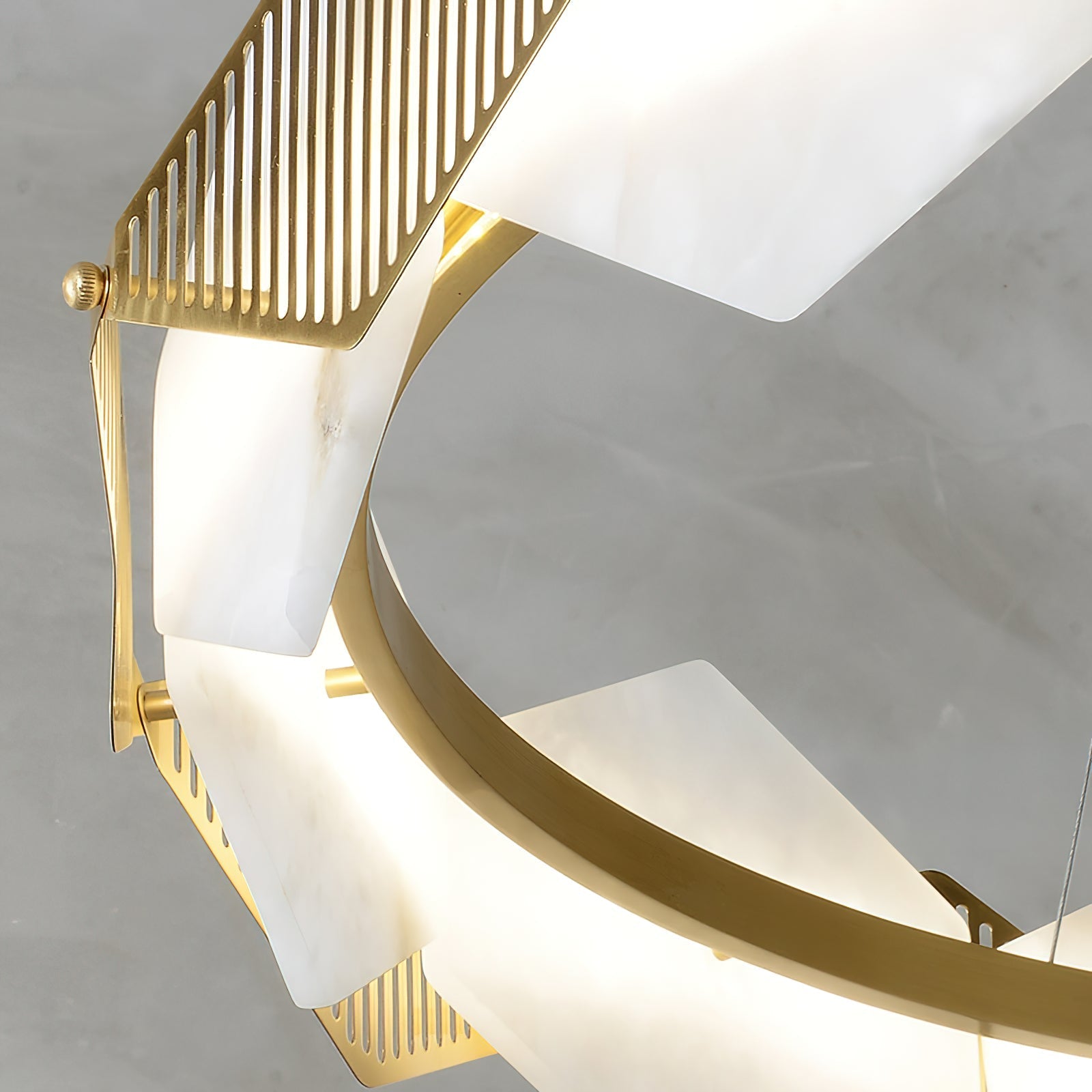 Etalarae Modern Minimalist Rote LED Alabaster Chandelier - Letslighting