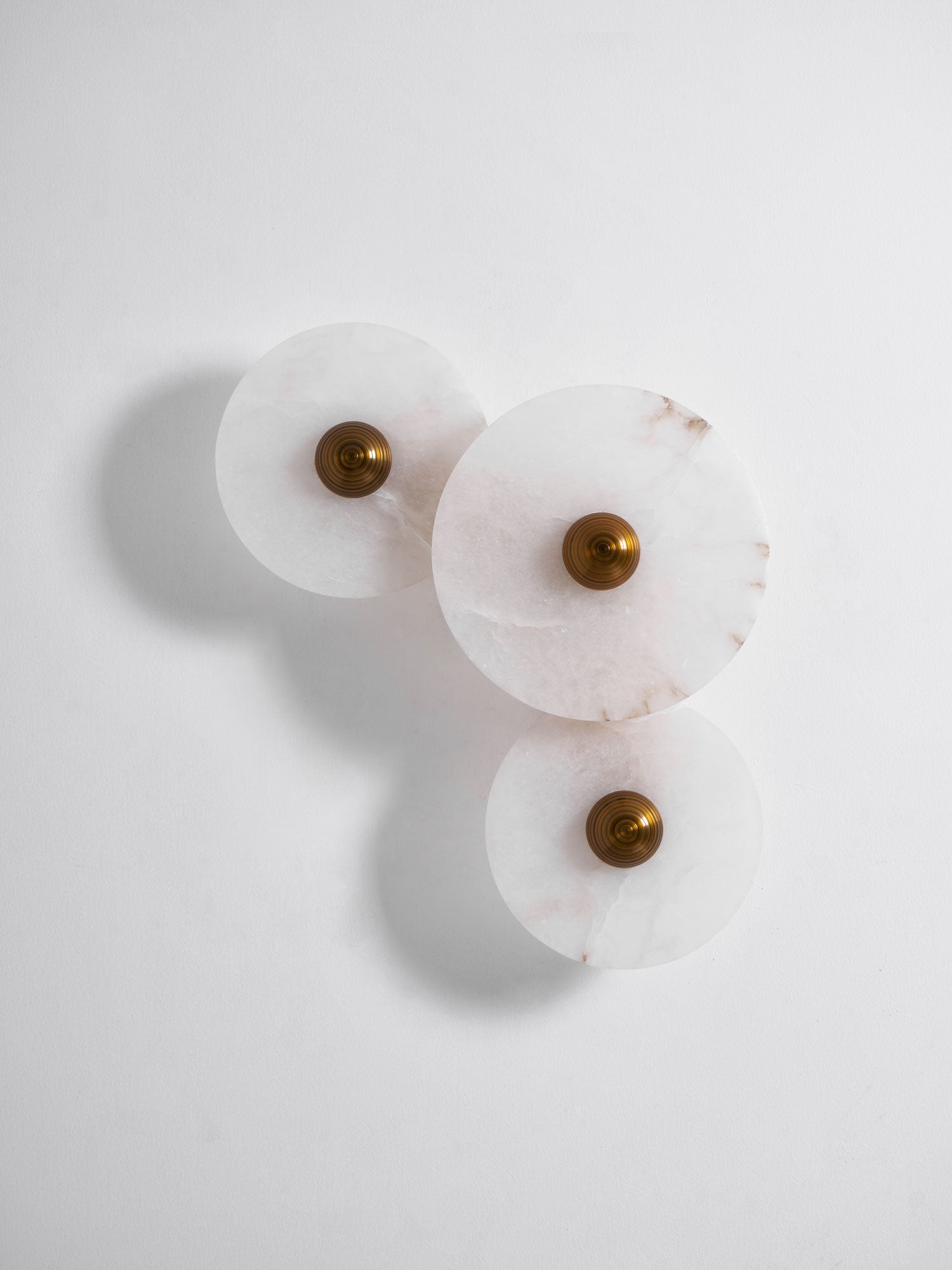 Round Wall Lamp Alabaster Cluster Trio - Letslighting