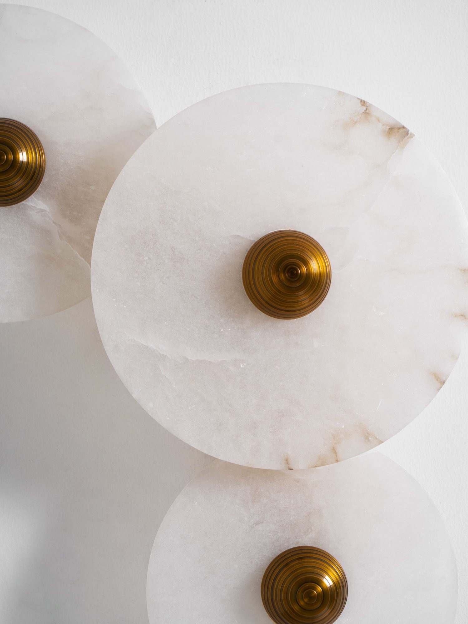 Round Wall Lamp Alabaster Cluster Trio - Letslighting