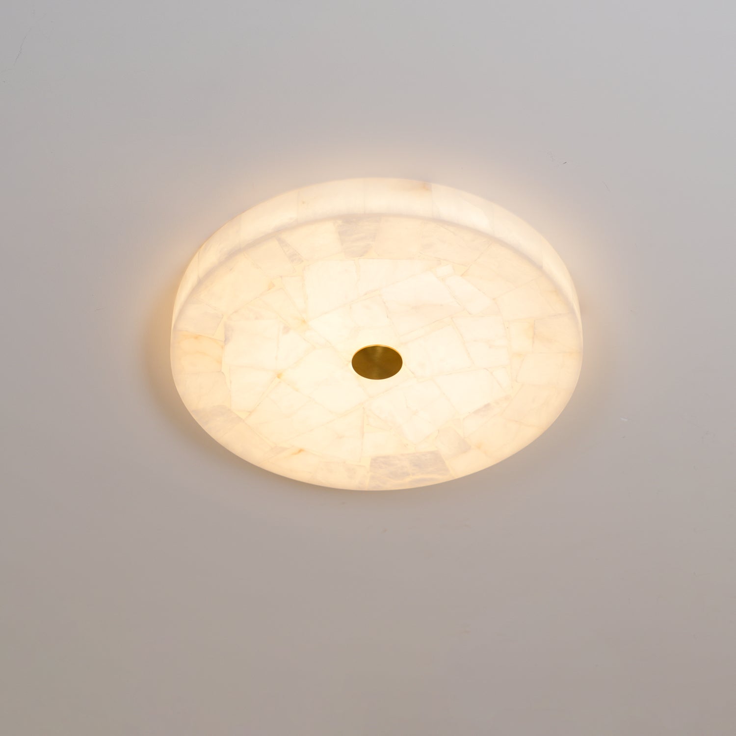 Kristy Round Alabaster Ceiling Lamp