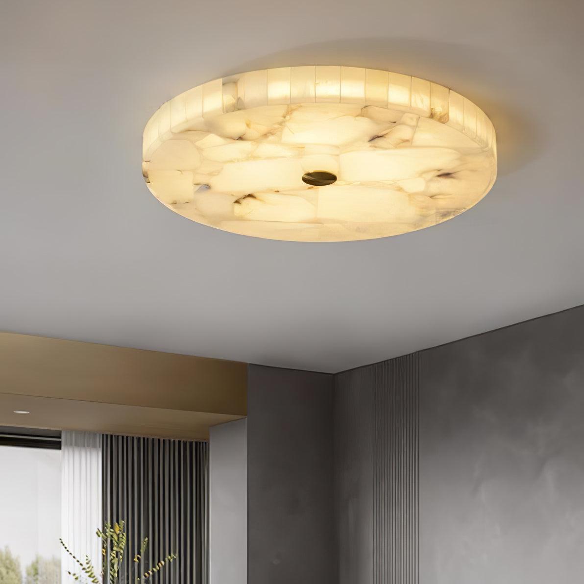 Kristy Round Alabaster Ceiling Lamp