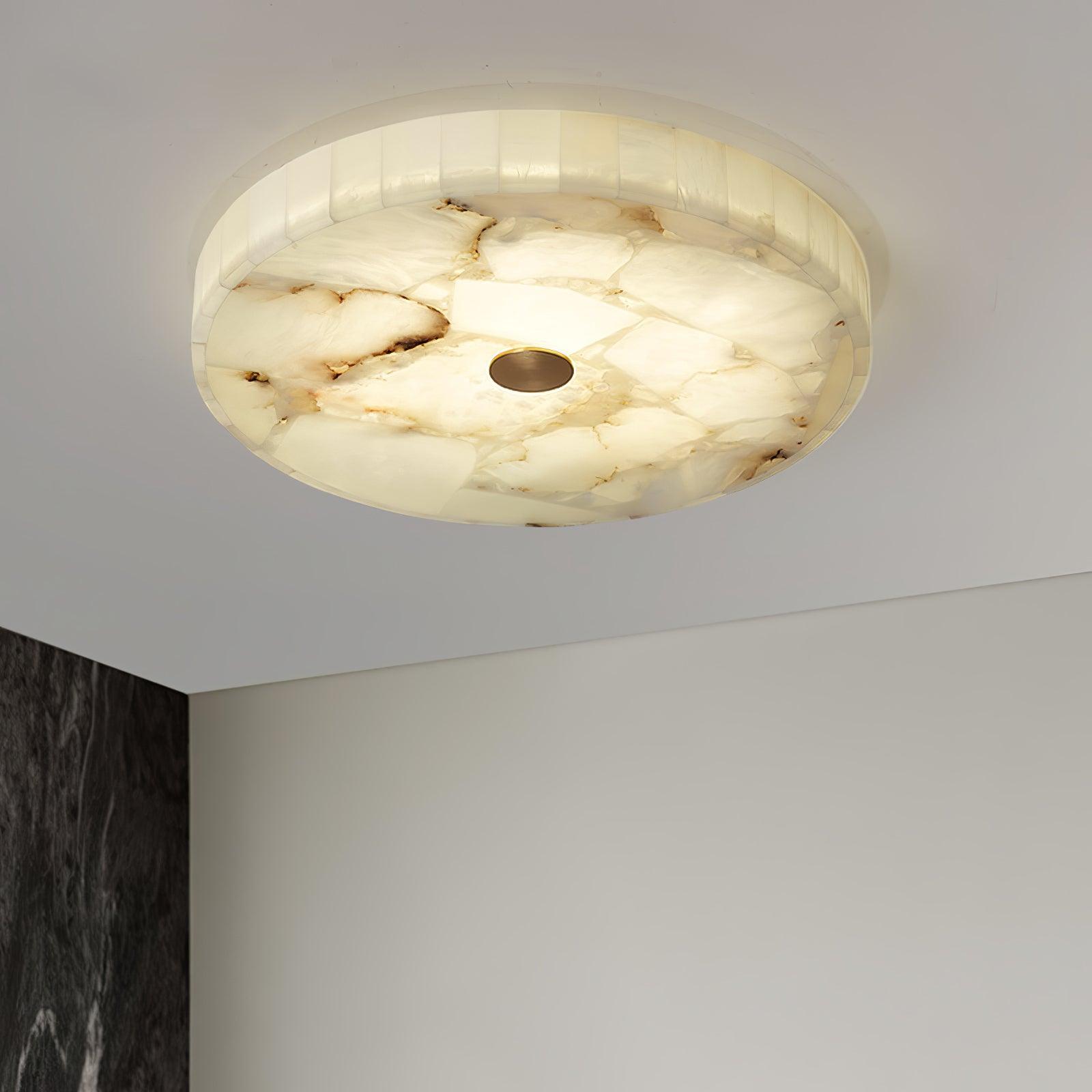 Kristy Round Alabaster Ceiling Lamp