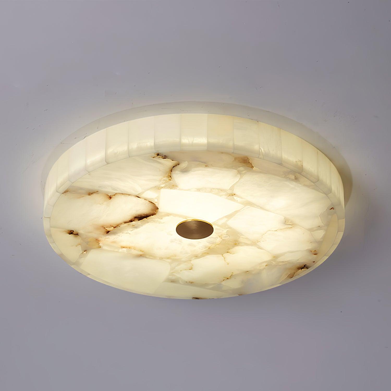 Kristy Round Alabaster Ceiling Lamp