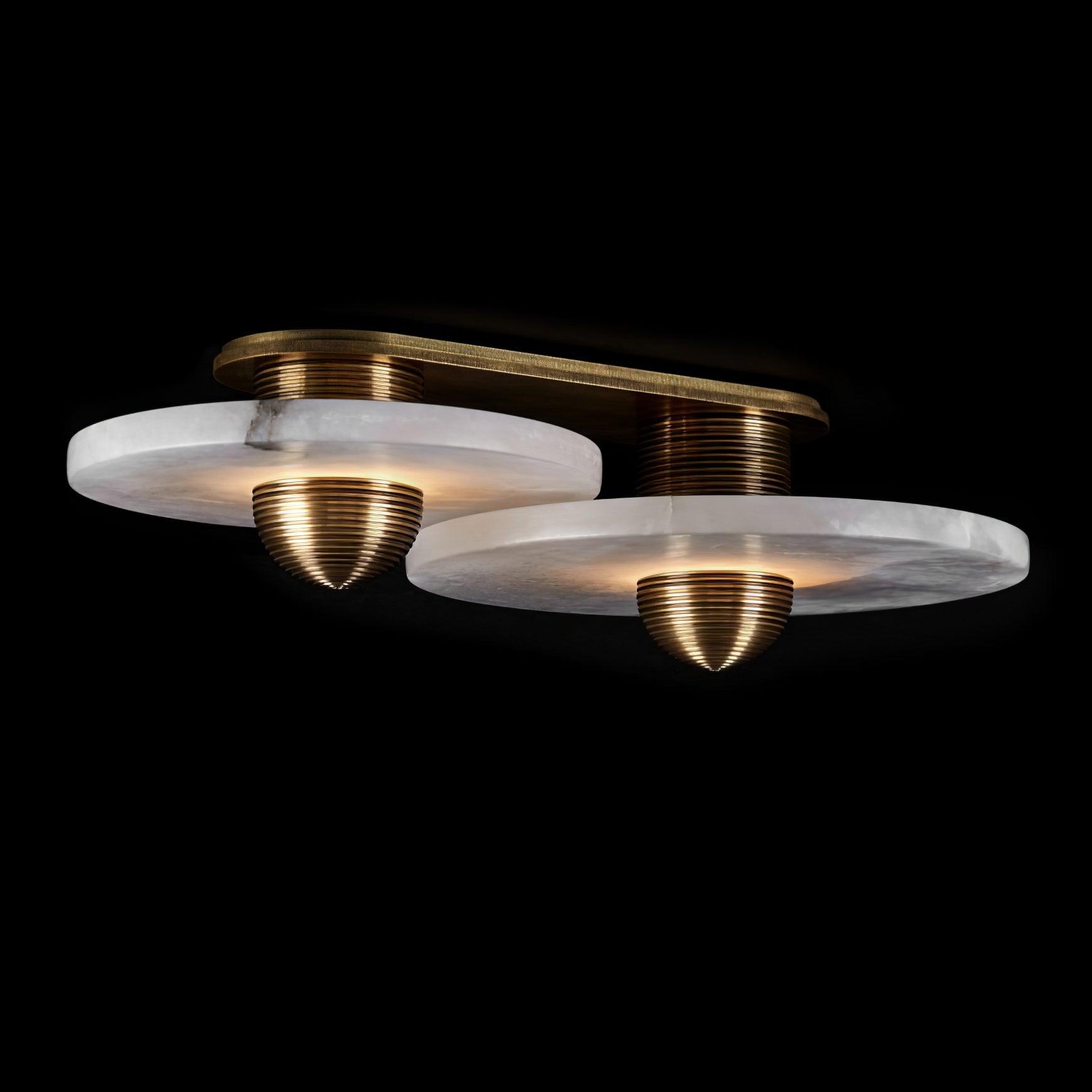 Round Wall Lamp Alabaster Cluster Trio - Letslighting