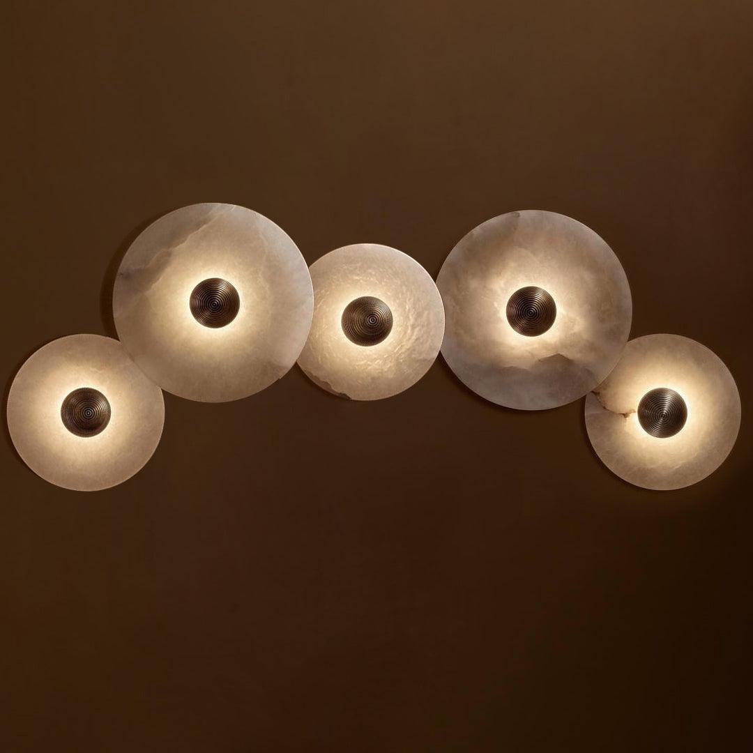 Round Wall Lamp Alabaster Cluster Trio - Letslighting
