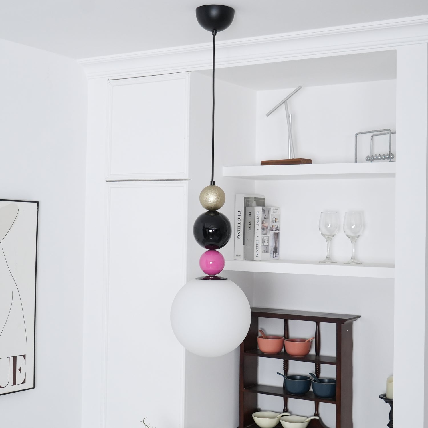 Eshaisra Nordic Art Round Balls Stacking Glass Pendant Lamp - Letslighting