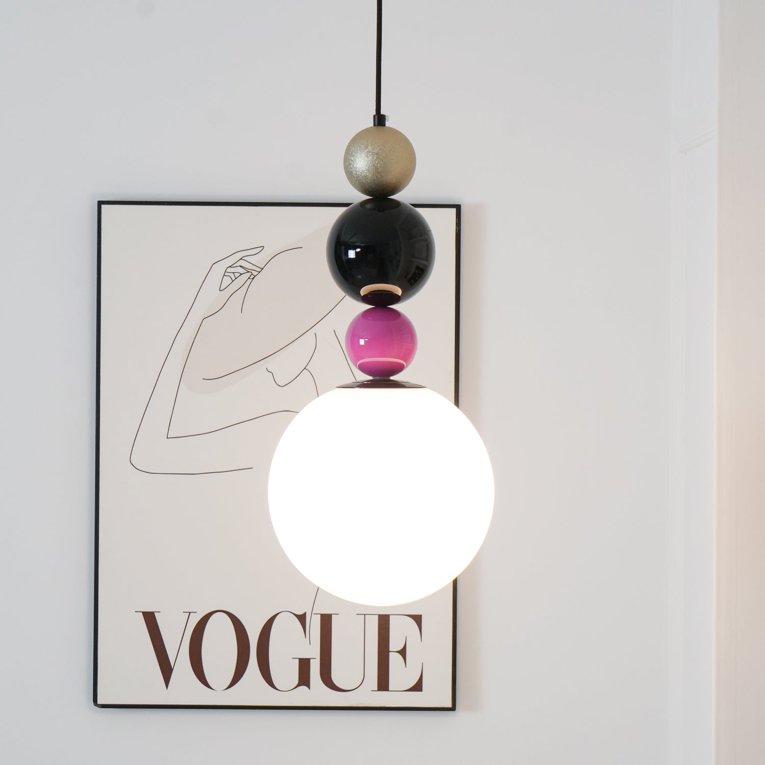 Eshaisra Nordic Art Round Balls Stacking Glass Pendant Lamp - Letslighting