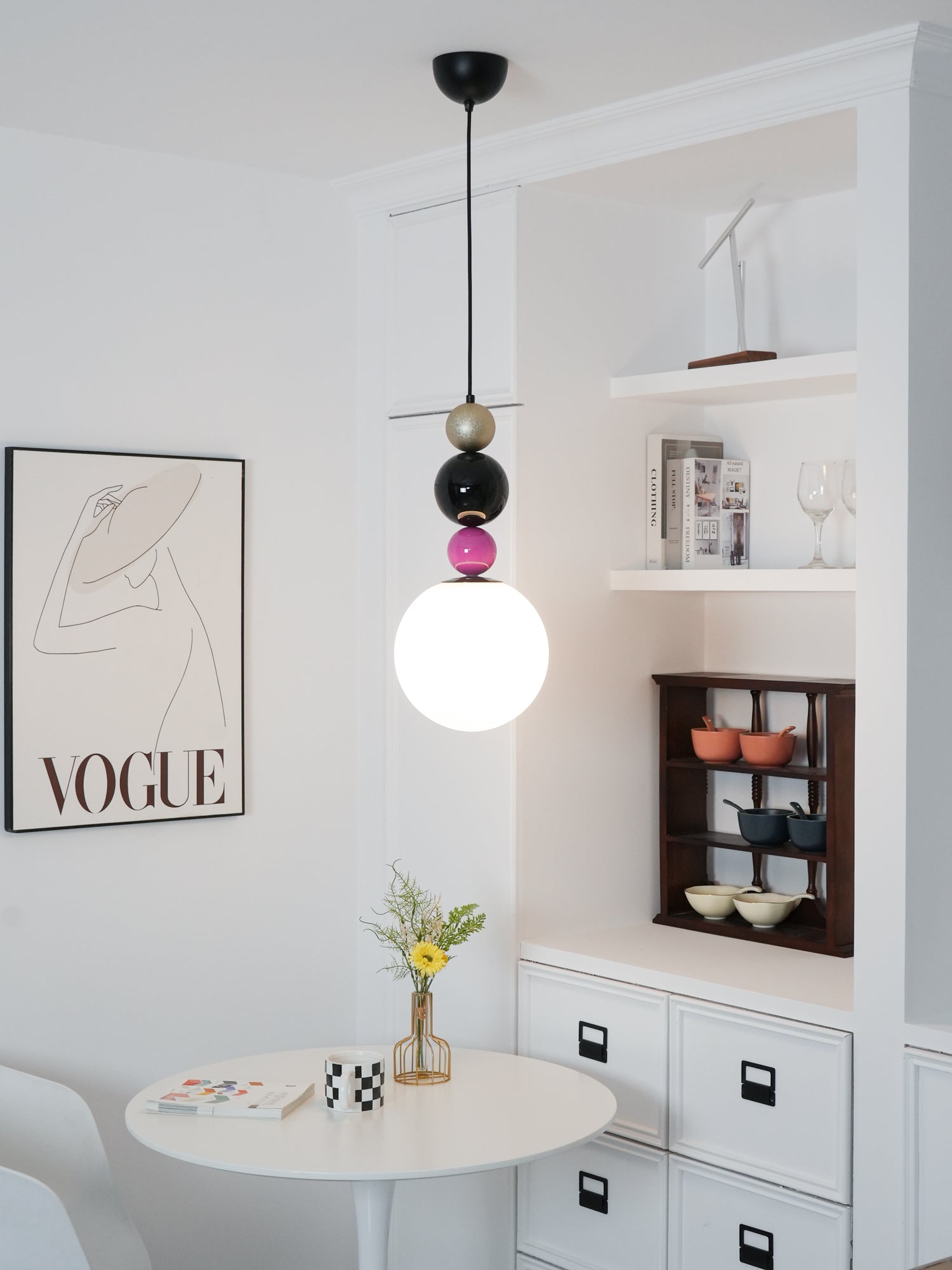 Eshaisra Nordic Art Round Balls Stacking Glass Pendant Lamp - Letslighting