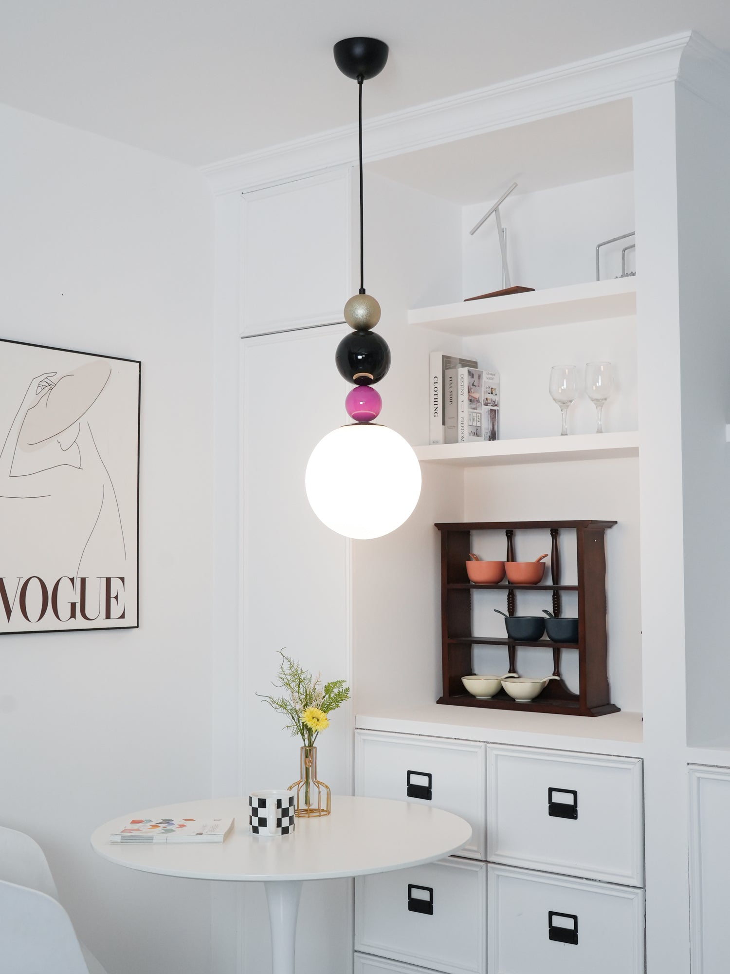 Eshaisra Nordic Art Round Balls Stacking Glass Pendant Lamp - Letslighting