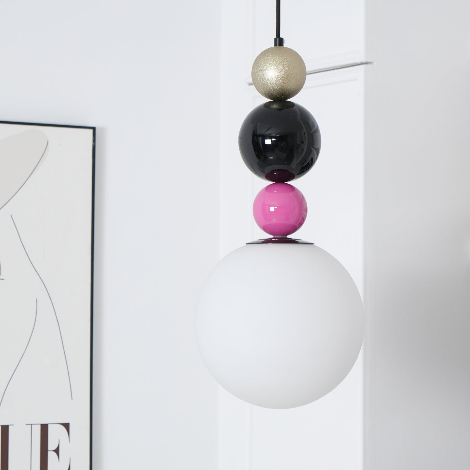 Eshaisra Nordic Art Round Balls Stacking Glass Pendant Lamp - Letslighting