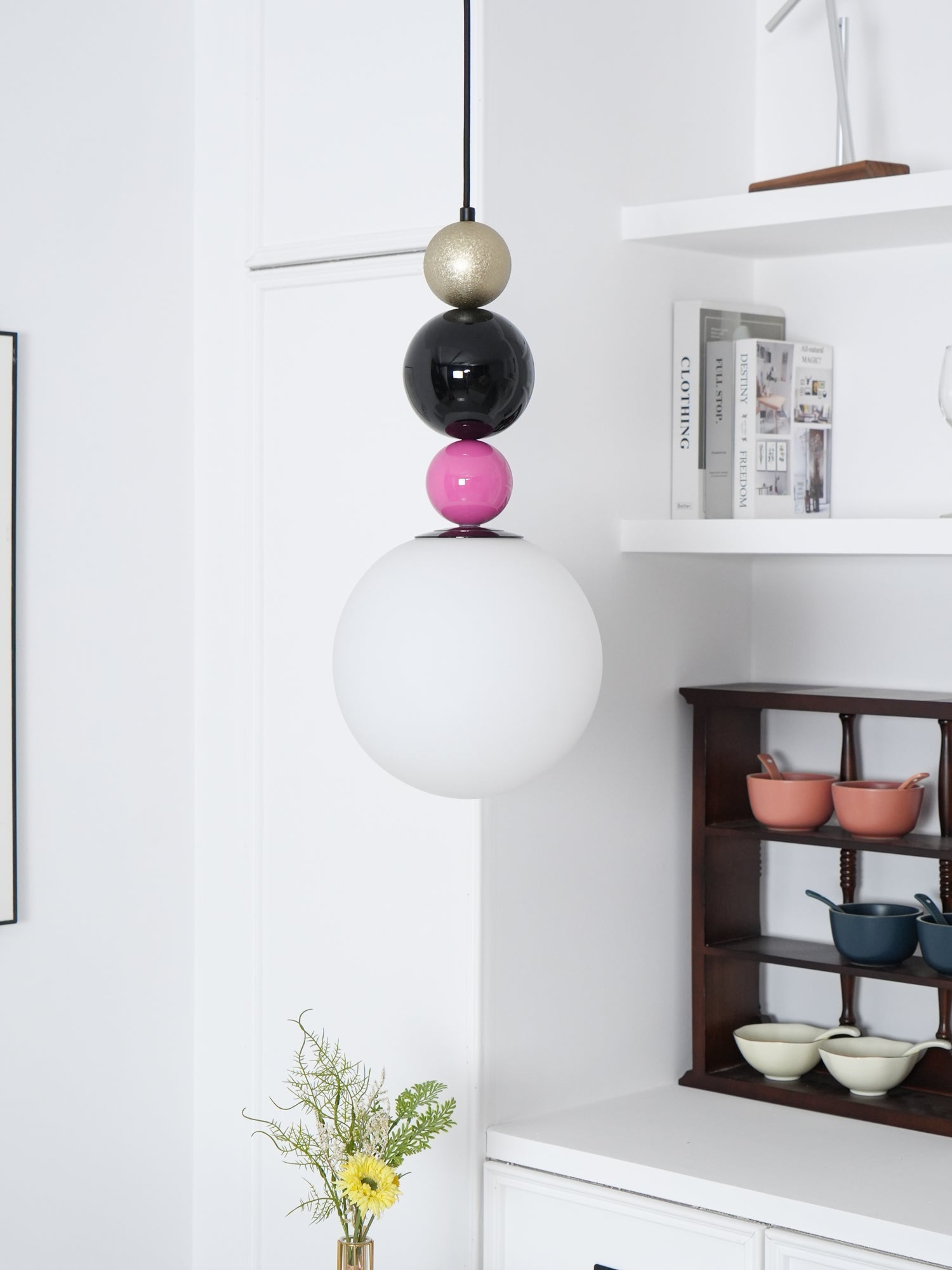 Eshaisra Nordic Art Round Balls Stacking Glass Pendant Lamp - Letslighting