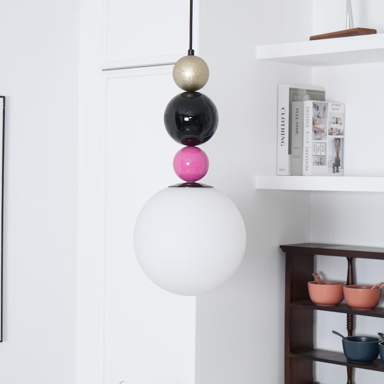 Eshaisra Nordic Art Round Balls Stacking Glass Pendant Lamp - Letslighting