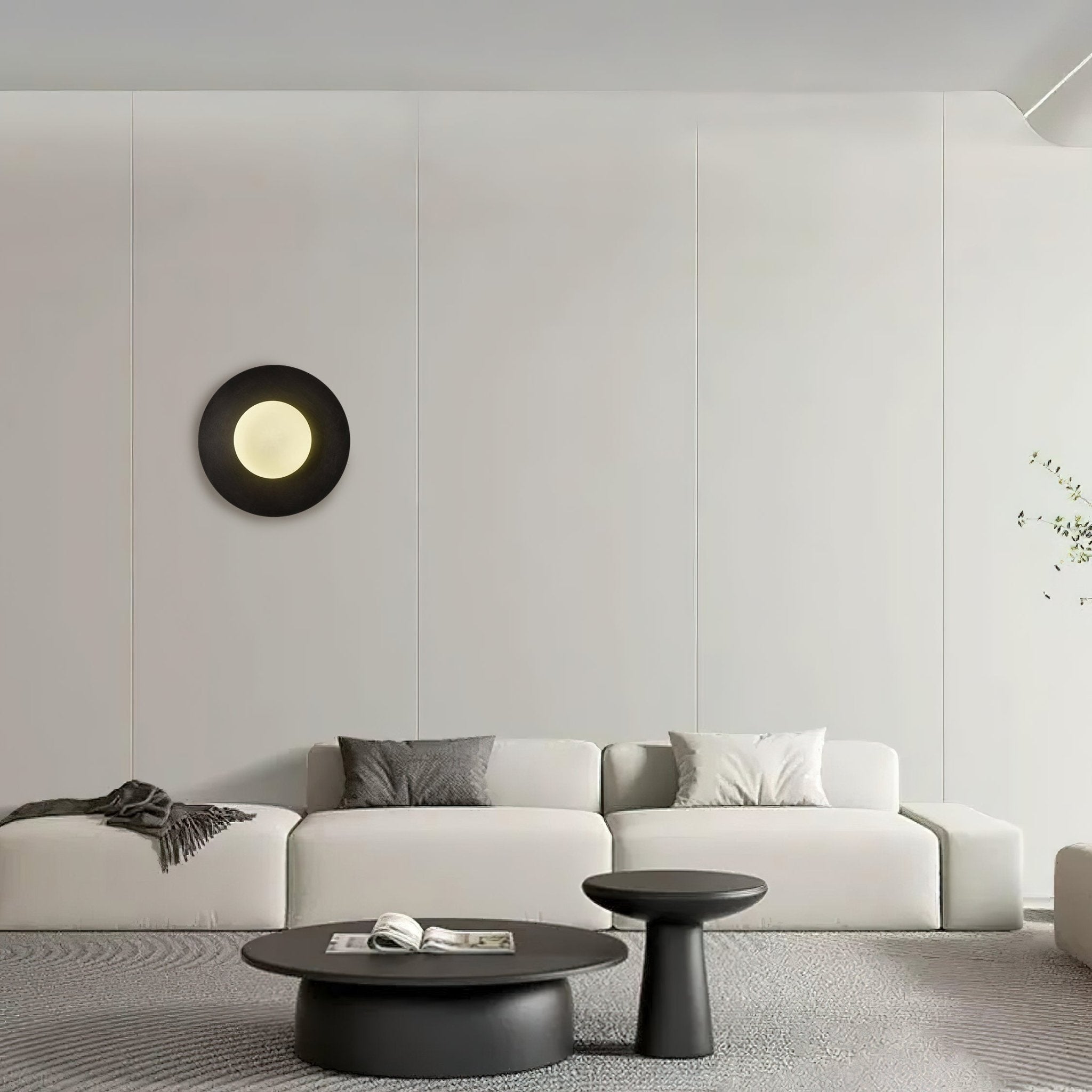 Godfrey Modern Minimalist Round Art Brass Glass Wall Lamp - Letslighting